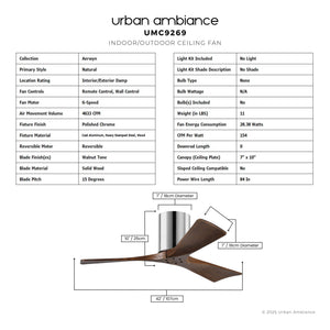 Urban Ambiance - Ceiling Fan - UMC9269 Natural Indoor/Outdoor Ceiling Fan, 10
