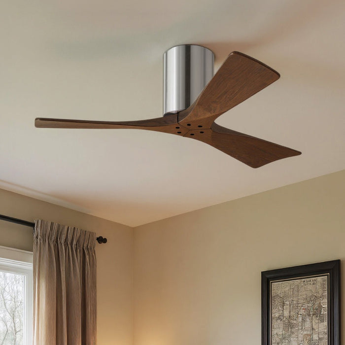 UMC9269 Natural Indoor/Outdoor Ceiling Fan, 10" H x 42" W x 42" D, Polished Chrome Finish, Aerwyn Collection