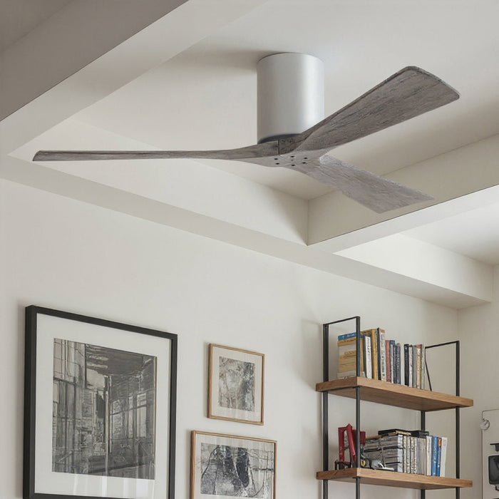 UMC9276 Scandinavian Indoor/Outdoor Ceiling Fan, 10" H x 52" W x 52" D, Gloss White Finish, Aerwyn Collection