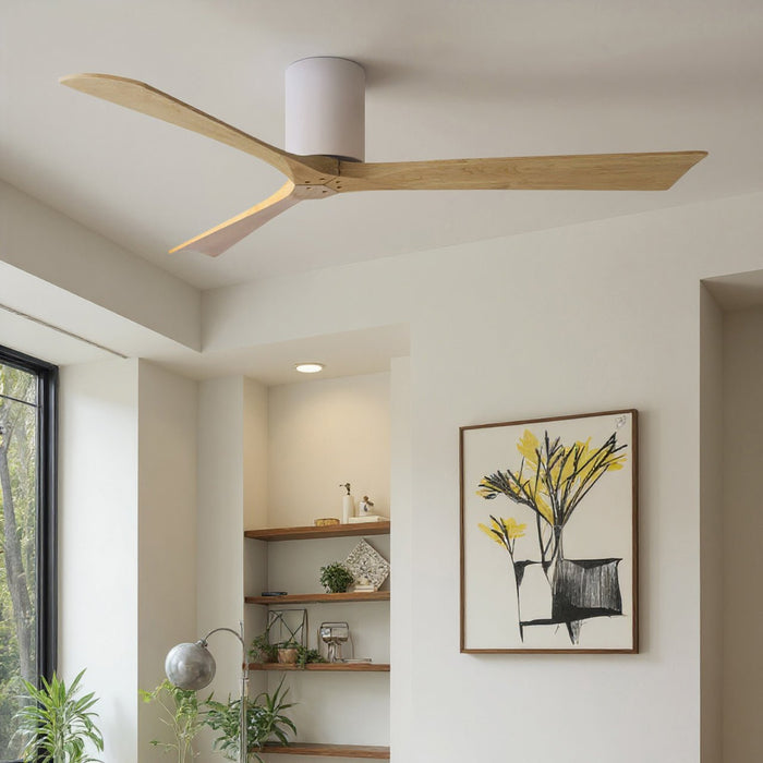 UMC9278 Scandinavian Indoor/Outdoor Ceiling Fan, 10" H x 60" W x 60" D, Gloss White Finish, Aerwyn Collection