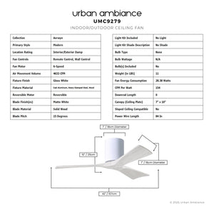 Urban Ambiance - Ceiling Fan - UMC9279 Modern Indoor/Outdoor Ceiling Fan, 10