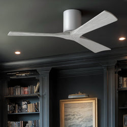 Urban Ambiance - Ceiling Fan - UMC9280 Minimalist Indoor/Outdoor Ceiling Fan, 10" H x 52" W x 52" D, Gloss White Finish, Aerwyn Collection - 