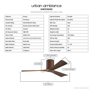 Urban Ambiance - Ceiling Fan - UMC9282 Farmhouse Indoor/Outdoor Ceiling Fan, 10