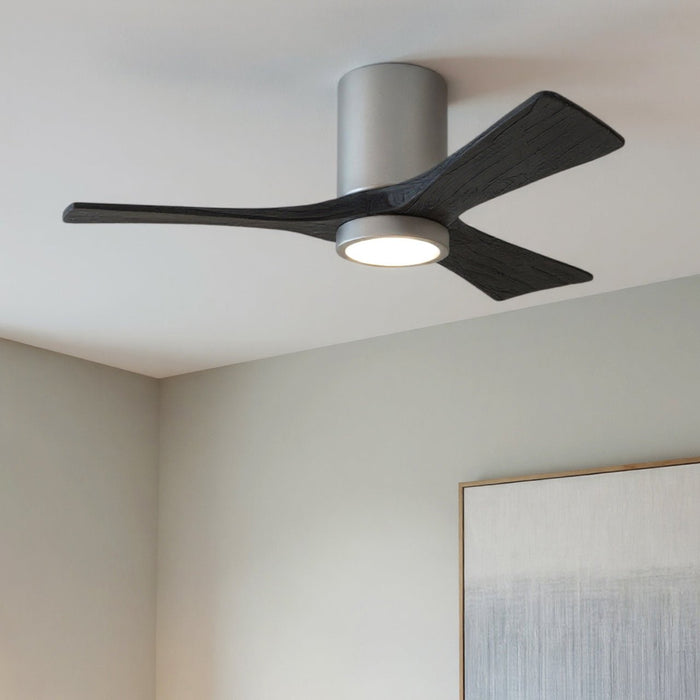 UMC9285 Contemporary Indoor/Outdoor Ceiling Fan, 12" H x 42" W x 42" D, Brushed Nickel Finish, Aerwyn Collection