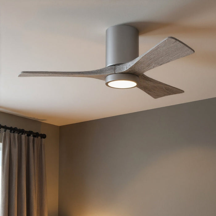 UMC9286 Modern Indoor/Outdoor Ceiling Fan, 12" H x 42" W x 42" D, Brushed Nickel Finish, Aerwyn Collection