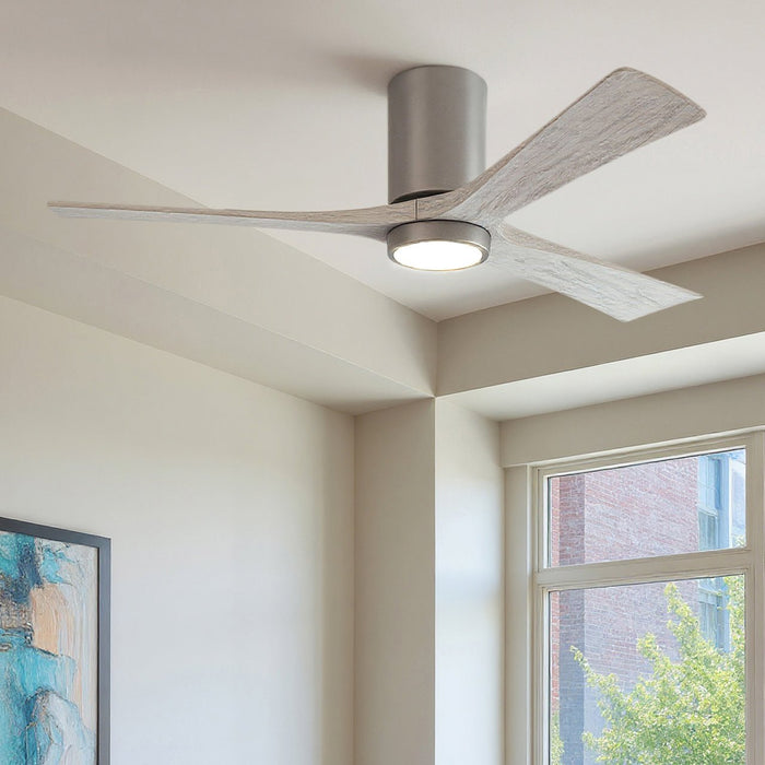 UMC9287 Contemporary Indoor/Outdoor Ceiling Fan, 12" H x 60" W x 60" D, Brushed Nickel Finish, Aerwyn Collection