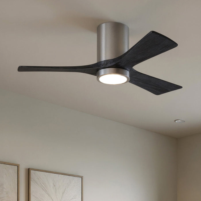 UMC9289 Scandinavian Indoor/Outdoor Ceiling Fan, 12" H x 42" W x 42" D, Brushed Pewter Finish, Aerwyn Collection