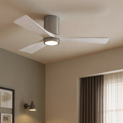 Urban Ambiance - Ceiling Fan - UMC9291 Modern Indoor/Outdoor Ceiling Fan, 12" H x 52" W x 52" D, Brushed Pewter Finish, Aerwyn Collection - 