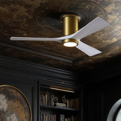 Urban Ambiance - Ceiling Fan - UMC9298 Glam Indoor/Outdoor Ceiling Fan, 12" H x 52" W x 52" D, Brushed Brass Finish, Aerwyn Collection - 