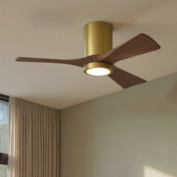 Urban Ambiance - Ceiling Fan - UMC9299 Modern Indoor/Outdoor Ceiling Fan, 12" H x 42" W x 42" D, Brushed Brass Finish, Aerwyn Collection - 