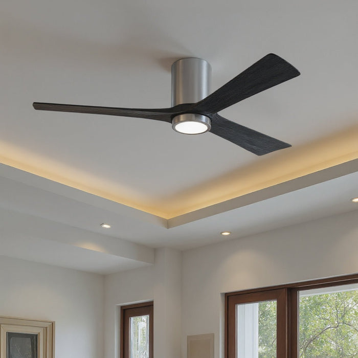 UMC9303 Modern Indoor/Outdoor Ceiling Fan, 12" H x 60" W x 60" D, Polished Chrome Finish, Aerwyn Collection