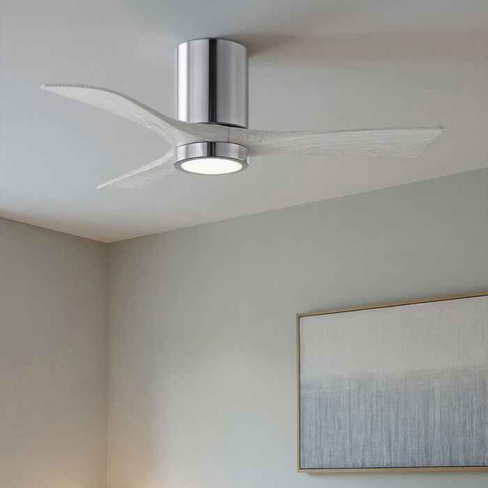 UMC9304 Scandinavian Indoor/Outdoor Ceiling Fan, 12" H x 42" W x 42" D, Polished Chrome Finish, Aerwyn Collection