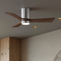 Urban Ambiance - Ceiling Fan - UMC9306 Minimalist Indoor/Outdoor Ceiling Fan, 12" H x 42" W x 42" D, Polished Chrome Finish, Aerwyn Collection - 