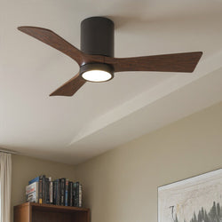 Urban Ambiance - Ceiling Fan - UMC9309 Scandinavian Indoor/Outdoor Ceiling Fan, 12" H x 42" W x 42" D, Textured Bronze Finish, Aerwyn Collection - 