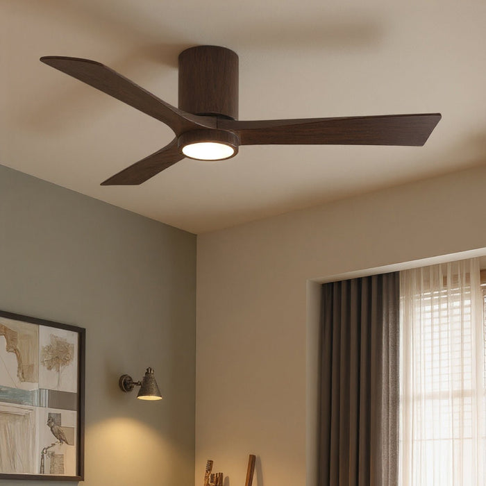 UMC9315 Farmhouse Indoor/Outdoor Ceiling Fan, 12" H x 52" W x 52" D, Walnut Tone Finish, Aerwyn Collection