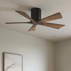 Urban Ambiance - Ceiling Fan - UMC9319 Transitional Indoor/Outdoor Ceiling Fan, 10" H x 42" W x 42" D, Matte Black Finish, Aerwyn Collection - 