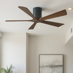 Urban Ambiance - Ceiling Fan - UMC9320 Farmhouse Indoor/Outdoor Ceiling Fan, 10" H x 52" W x 52" D, Matte Black Finish, Aerwyn Collection - 