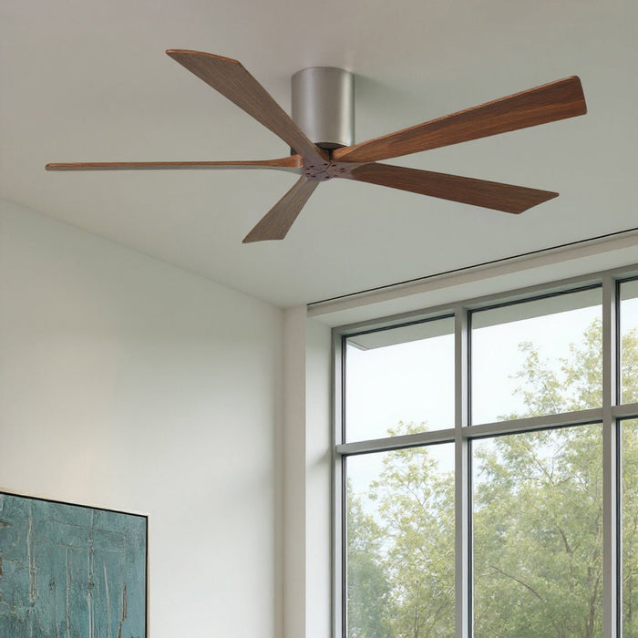 UMC9321 Natural Indoor/Outdoor Ceiling Fan, 10" H x 60" W x 60" D, Brushed Nickel Finish, Aerwyn Collection