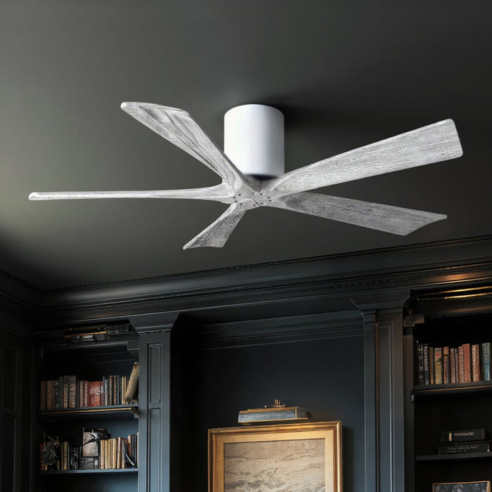 UMC9327 Transitional Indoor/Outdoor Ceiling Fan, 10" H x 52" W x 52" D, Gloss White Finish, Aerwyn Collection