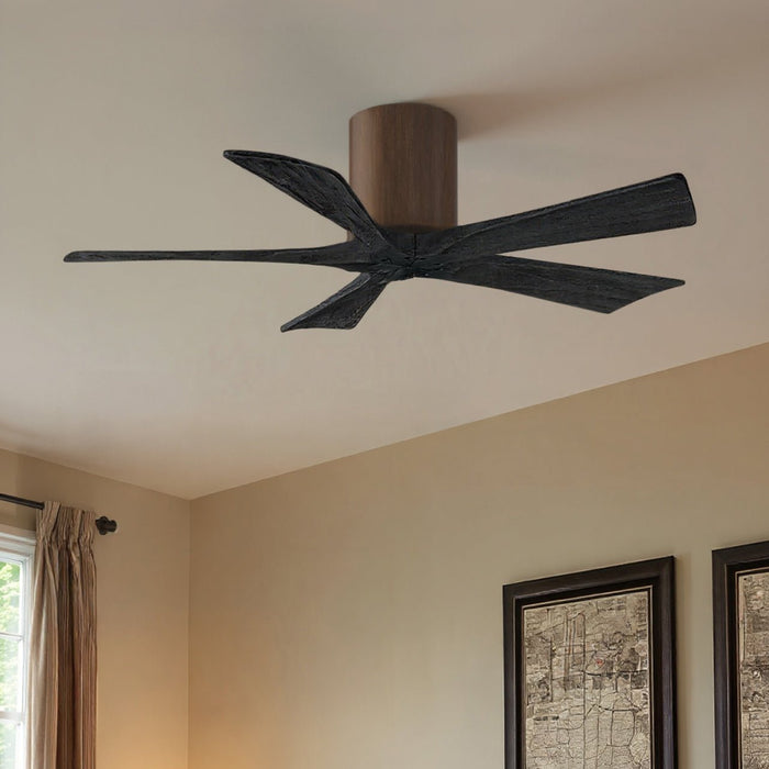 UMC9328 Natural Indoor/Outdoor Ceiling Fan, 10" H x 42" W x 42" D, Walnut Tone Finish, Aerwyn Collection