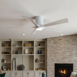 Urban Ambiance - Ceiling Fan - UMC9342 Steampunk Indoor/Outdoor Ceiling Fan, 12" H x 60" W x 60" D, Gloss White Finish, Aerwyn Collection - 