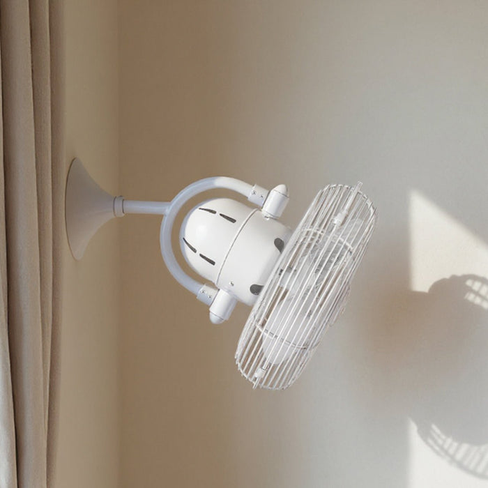 UMC9354 Modern Indoor/Outdoor Oscillating Wall Fan, 17.5" H x 13" W x 13" D, Gloss White Finish, Norellis Collection