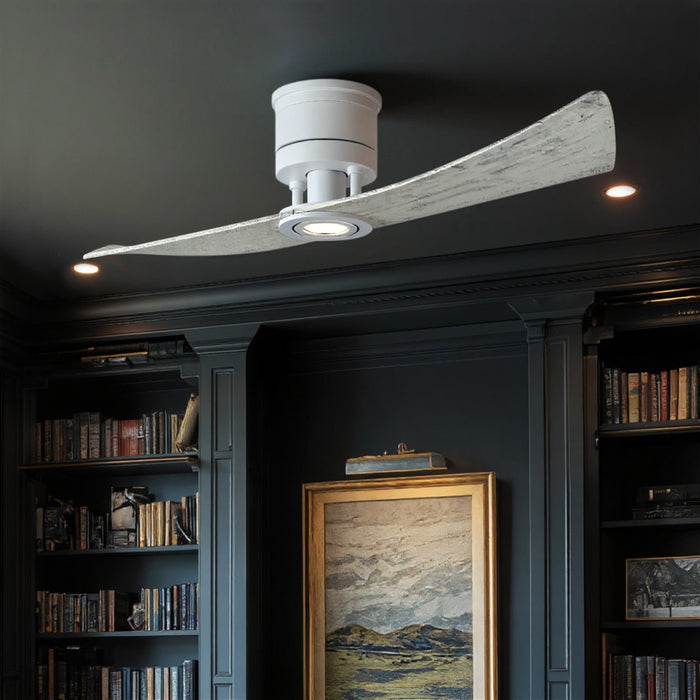 UMC9372 Glam Indoor/Outdoor Ceiling Fan, 12" H x 52" W x 52" D, Matte White Finish, Seavale Collection