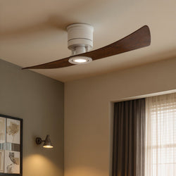 Urban Ambiance - Ceiling Fan - UMC9374 Art Deco Indoor/Outdoor Ceiling Fan, 12" H x 52" W x 52" D, Matte White Finish, Seavale Collection - 