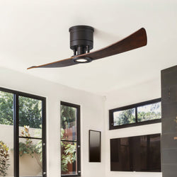 Urban Ambiance - Ceiling Fan - UMC9375 Modern Indoor/Outdoor Ceiling Fan, 12" H x 52" W x 52" D, Textured Bronze Finish, Seavale Collection - 