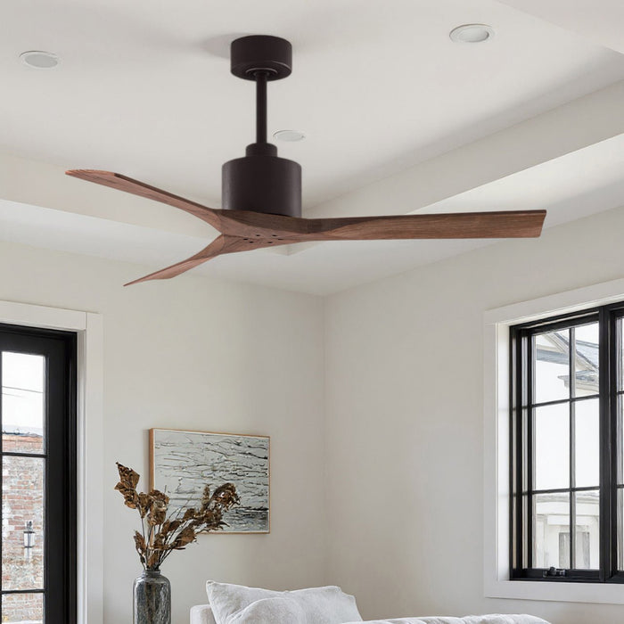 UMC9425 Urban Loft Indoor/Outdoor Ceiling Fan, 12" (Plus Downrod) H x 52" W x 52" D, Textured Bronze Finish, Breecelyn Collection
