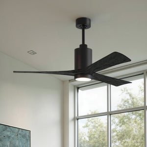 Urban Ambiance - Ceiling Fan - UMC9441 Art Deco Indoor/Outdoor Ceiling Fan, 14" (Plus Downrod) H x 60" W x 60" D, Matte Black Finish, Thistmere Collection - 