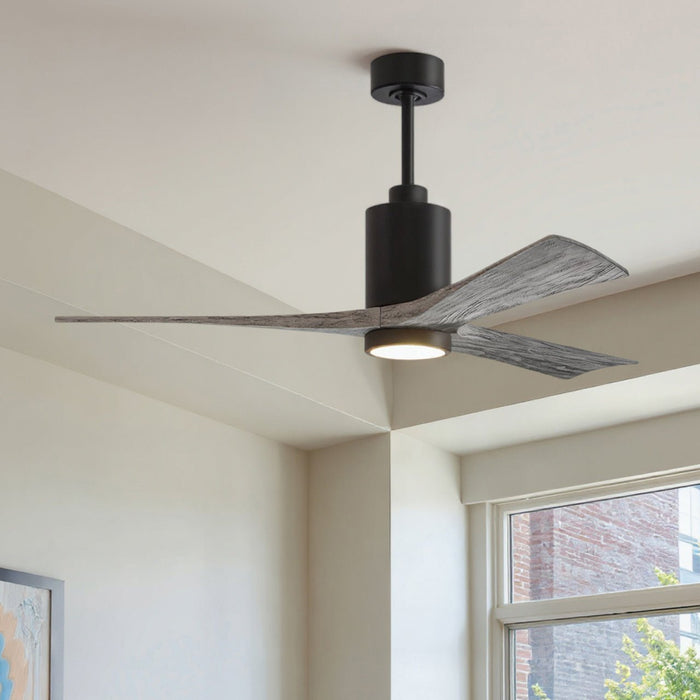 UMC9442 Glam Indoor/Outdoor Ceiling Fan, 14" (Plus Downrod) H x 60" W x 60" D, Matte Black Finish, Thistmere Collection