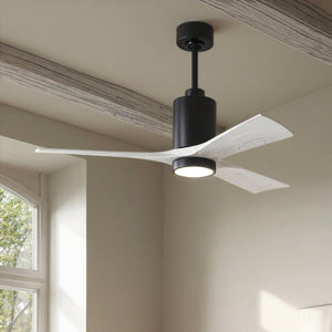 Urban Ambiance - Ceiling Fan - UMC9443 Cosmopolitan Indoor/Outdoor Ceiling Fan, 14" (Plus Downrod) H x 52" W x 52" D, Matte Black Finish, Thistmere Collection - 