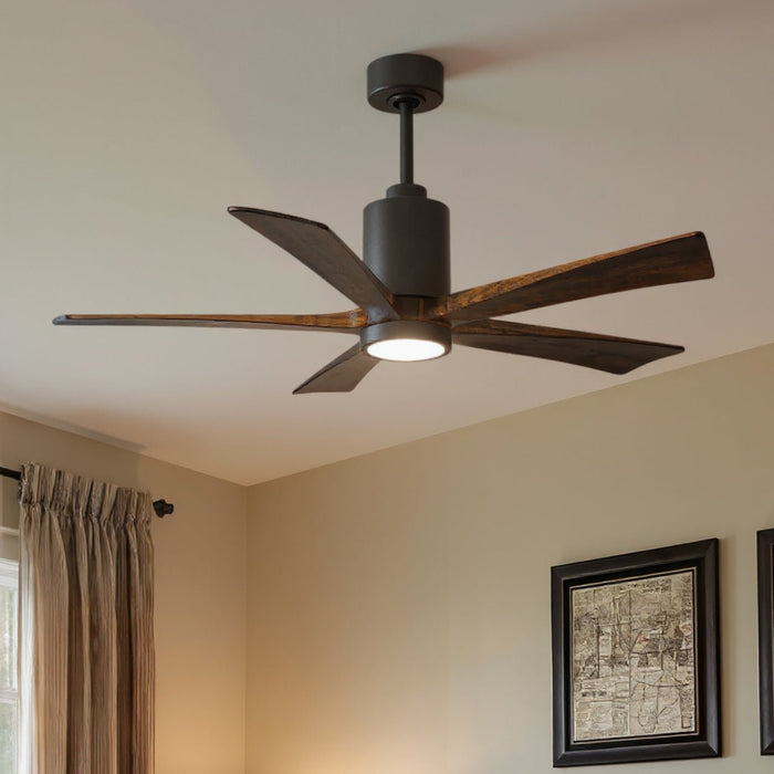 UMC9467 Modern Farmhouse Indoor/Outdoor Ceiling Fan, 14" (Plus Downrod) H x 52" W x 52" D, Textured Bronze Finish, Thistmere Collection