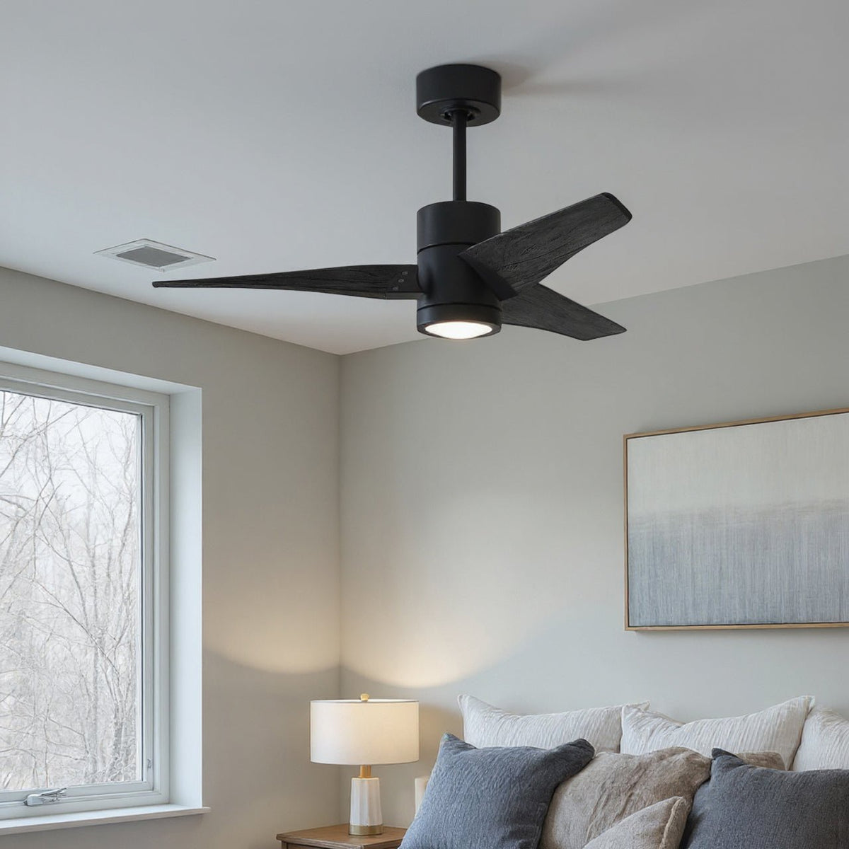 UMC9480 Modern Farmhouse Indoor/Outdoor Ceiling Fan, 12