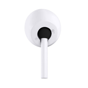 The Urban Ambiance UMCCC-MWH Cathedral Ceiling Canopy in Matte White features a round base and cylindrical arm for sloped ceilings, designed for UMC fan models. Seen mounted on a white ceiling, it blends seamlessly with modern décor.