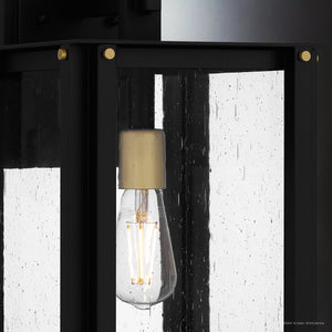 Urban Ambiance - Wall Sconce - UQL10004 Mid Century Modern Outdoor Wall Sconce, 18''H x 9.25''W x 10.75''D, Matte Black Finish, Southbank Collection - 