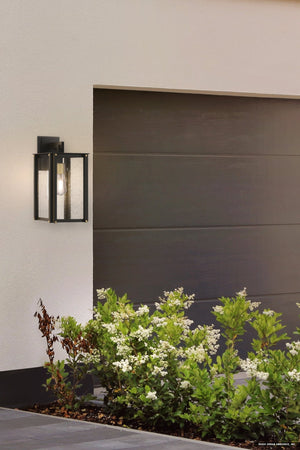 Urban Ambiance - Wall Sconce - UQL10004 Mid Century Modern Outdoor Wall Sconce, 18''H x 9.25''W x 10.75''D, Matte Black Finish, Southbank Collection - 
