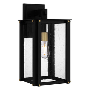 Urban Ambiance - Wall Sconce - UQL10004 Mid Century Modern Outdoor Wall Sconce, 18''H x 9.25''W x 10.75''D, Matte Black Finish, Southbank Collection - 