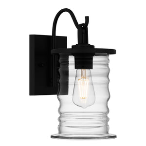 Urban Ambiance - Wall Sconce - UQL10010 Classic Outdoor Wall Sconce, 13''H x 6.5''W x 8.75''D, Matte Black Finish, Dayton Collection - 
