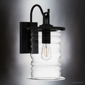 Urban Ambiance - Wall Sconce - UQL10011 Classic Outdoor Wall Sconce, 17''H x 8.5''W x 11.25''D, Matte Black Finish, Dayton Collection - 