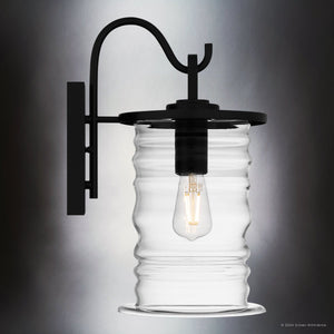 Urban Ambiance - Wall Sconce - UQL10011 Classic Outdoor Wall Sconce, 17''H x 8.5''W x 11.25''D, Matte Black Finish, Dayton Collection - 