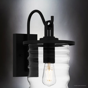Urban Ambiance - Wall Sconce - UQL10011 Classic Outdoor Wall Sconce, 17''H x 8.5''W x 11.25''D, Matte Black Finish, Dayton Collection - 