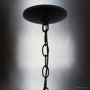Urban Ambiance - Pendant - UQL10013 Classic Outdoor Pendant, 17.25''H x 10.5''W x 10.5''D, Matte Black Finish, Dayton Collection - 