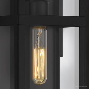Urban Ambiance - Wall Sconce - UQL10030 Modern Farmhouse Outdoor Wall Sconce, 13''H x 7.5''W x 5.5''D, Matte Black Finish, Penrith Collection - 