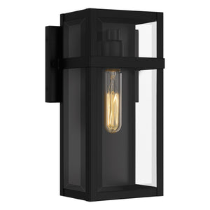 Urban Ambiance - Wall Sconce - UQL10030 Modern Farmhouse Outdoor Wall Sconce, 13''H x 7.5''W x 5.5''D, Matte Black Finish, Penrith Collection - 