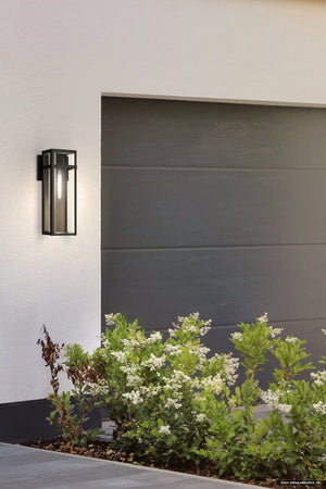Urban Ambiance - Wall Sconce - UQL10031 Modern Farmhouse Outdoor Wall Sconce, 18''H x 7.5''W x 5.5''D, Matte Black Finish, Penrith Collection - 