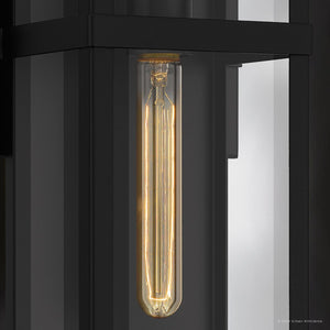 Urban Ambiance - Wall Sconce - UQL10031 Modern Farmhouse Outdoor Wall Sconce, 18''H x 7.5''W x 5.5''D, Matte Black Finish, Penrith Collection - 