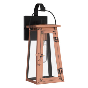 Urban Ambiance - Wall Sconce - UQL10050 Vintage Outdoor Wall Sconce, 14''H x 5.25''W x 6.25''D, Aged Copper Finish, Oslo Collection - 