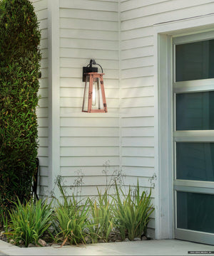 Urban Ambiance - Wall Sconce - UQL10051 Vintage Outdoor Wall Sconce, 16.5''H x 6''W x 7.25''D, Aged Copper Finish, Oslo Collection - 
